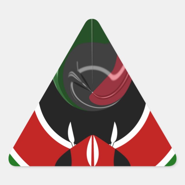 Adesivo Triangular Bandeira Fluid Kenyan (Frente)