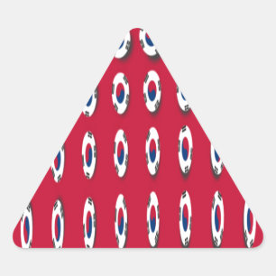 Adesivo Triangular Bandeira Nacional da Coreia do Sul: Orgulho do Tae