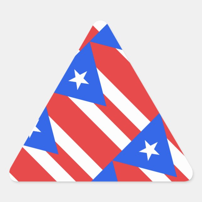 Adesivo Triangular Bandeira Porto Rico (Frente)