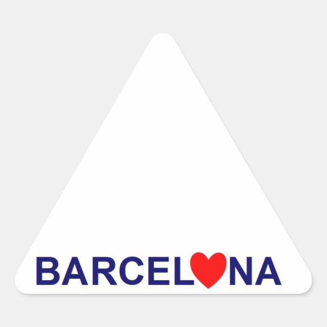 Adesivo Triangular Barcelona love (Frente)