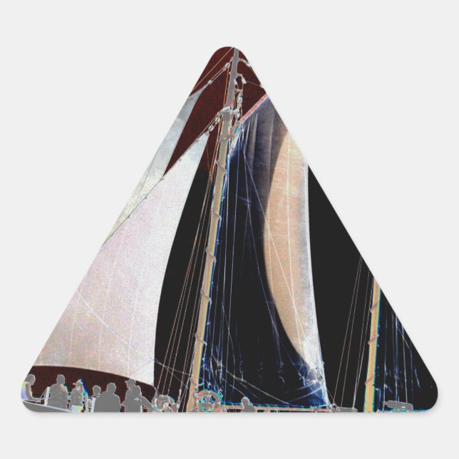 Adesivo Triangular Barcos à Vela (Frente)