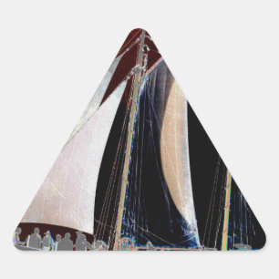 Adesivo Triangular Barcos à Vela