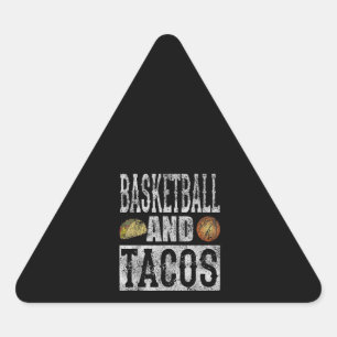 Adesivo Triangular Basquete E Tacos Engraçados Taco
