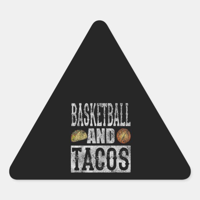 Adesivo Triangular Basquete E Tacos Engraçados Taco (Frente)