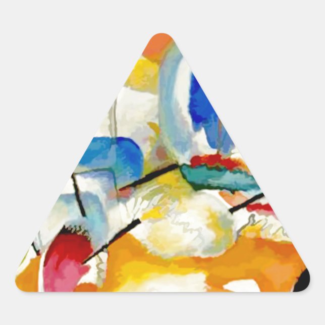 Adesivo Triangular Batalha do Mar de Kandinsky em 1913 (Frente)