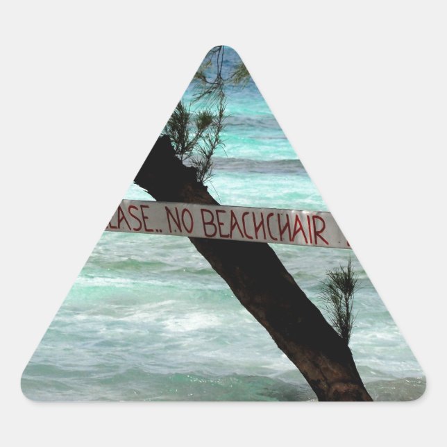 Adesivo Triangular Beach Chairs Rum Point Grand Cayman (Frente)