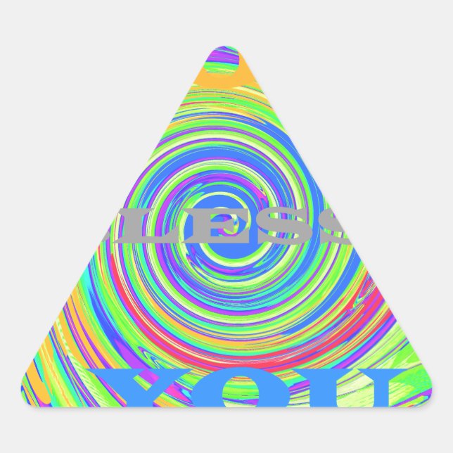 Adesivo Triangular Bebês Crianças Deus abençoe Você... (Frente)