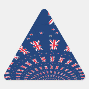 Adesivo Triangular Bela Arte de Impressão da Bandeira da Nova Zelândi