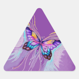 Adesivo Triangular Bela Borboleta