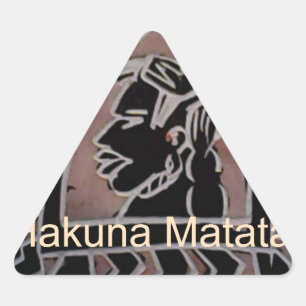 Adesivo Triangular Beleza Africana: Retrato Bongo Maasai Arte Tribal