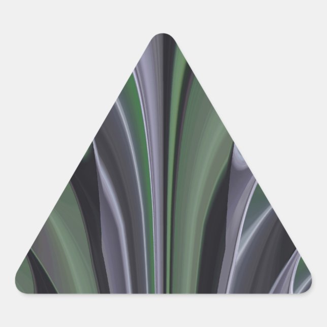 Adesivo Triangular Belo Design de Textura de Aurora Verde (Frente)