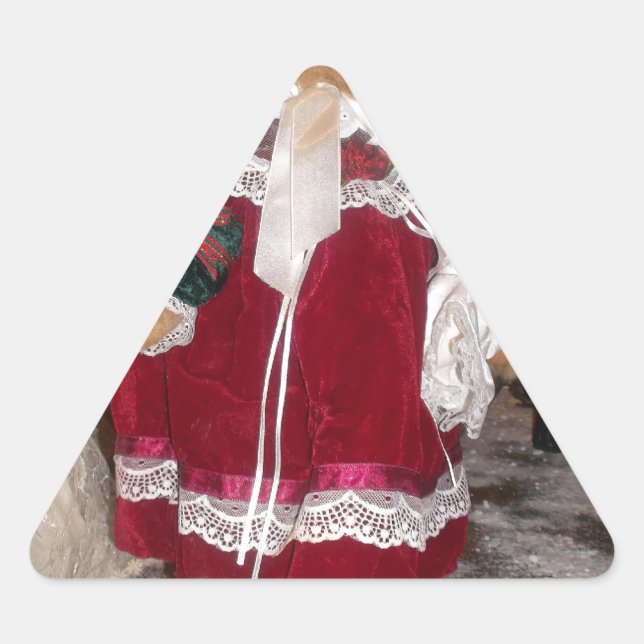 Adesivo Triangular Belo Natal com amor Tenha um belo dia e (Frente)