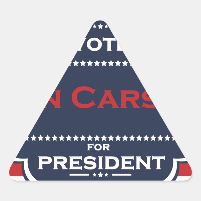 Adesivo Triangular ben carson presidente (Frente)