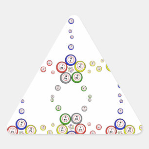 Adesivo Triangular Bingo Balls