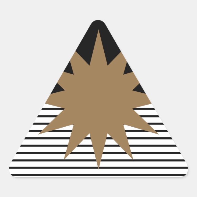 Adesivo Triangular Black White Colorblock e Brown Sun (Frente)