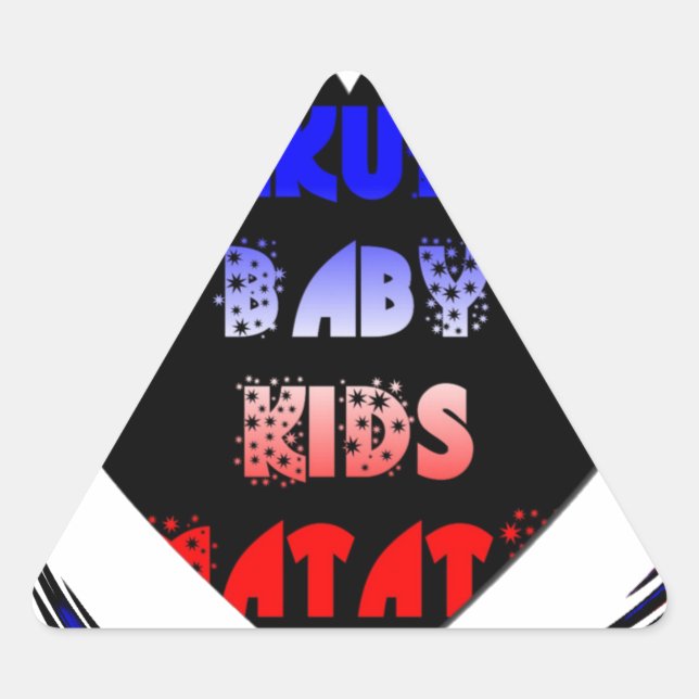 Adesivo Triangular Blue Black Hakuna Matata Baby Kids Design.png (Frente)