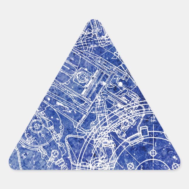 Adesivo Triangular Blueprint (Frente)