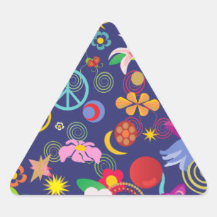 Adesivo Triangular Boho floral
