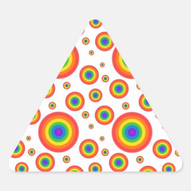 Adesivo Triangular Bolinhas arco-íris (Frente)