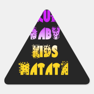Adesivo Triangular Bonita Impressão de Arte de Hakuna Matata