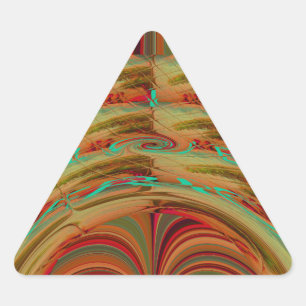 Adesivo Triangular Bonito Ouro Tradicional Africano Brown Motif