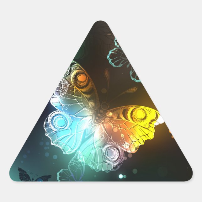 Adesivo Triangular Borboleta Luminosa e borboletas noturnas (Frente)