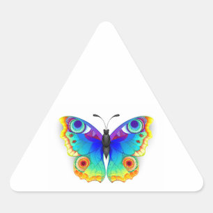 Adesivo Triangular Borboleta Pavão Olho de Arco-Íris