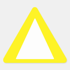 Adesivo Triangular Bordas grandes - Alerta amarelo