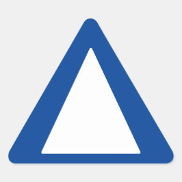 Adesivo Triangular Bordas Grandes - Alerta Azul