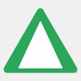 Adesivo Triangular Bordas Grandes - Alerta Verde