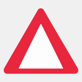 Adesivo Triangular Bordas Grandes - Aviso Vermelho