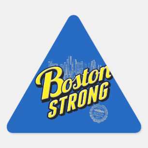 Adesivo Triangular Boston City Strong Lembra de Azul