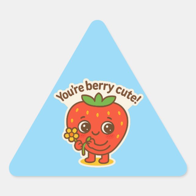 Adesivo Triangular Botão Bonito Berry (Frente)