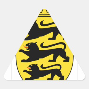 Adesivo Triangular Brasão de Baden-Württemberg (Alemanha)