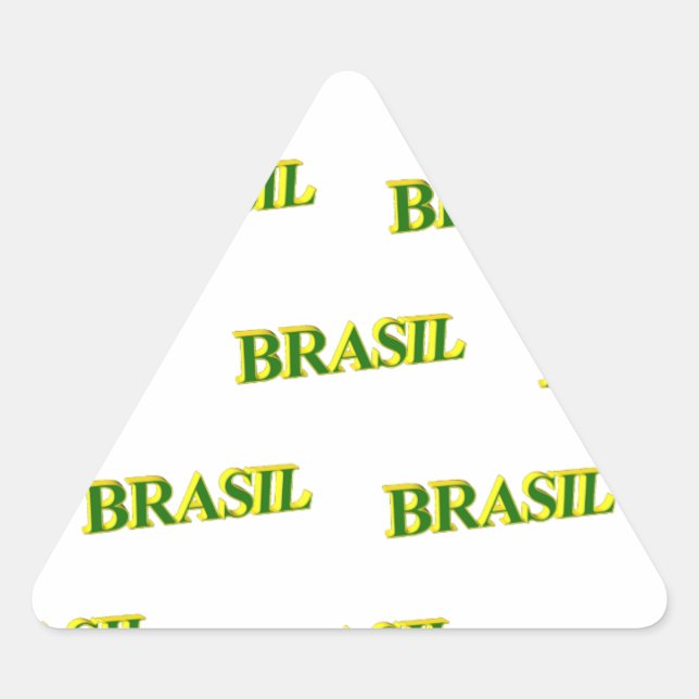 Adesivo Triangular Brasil 3D (Frente)