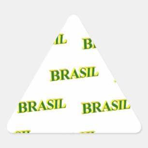 Adesivo Triangular Brasil 3D