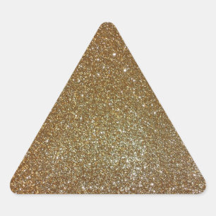 Adesivo Triangular Brilho Dourado