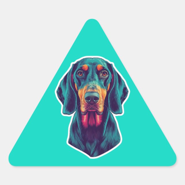 Adesivo Triangular Brilho Leal – Arte Pop Vibrante do Bluetick Coonho (Frente)