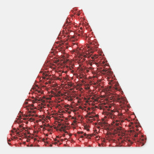 Adesivo Triangular Brilho vermelho do falso