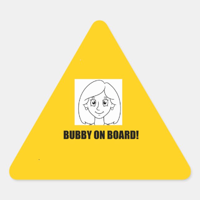Adesivo Triangular Bubby a Bordo! (Frente)