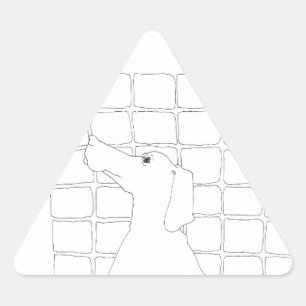 Adesivo Triangular Cachorro Original Desenho Chinês Ano 2018 Pau 3