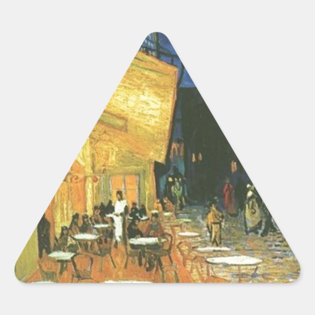 Adesivo Triangular Cafe Terrace - Vincent van Gogh (Frente)