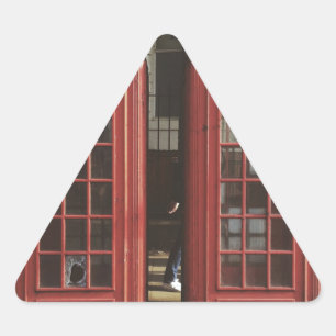 Adesivo Triangular Caixa telefônica de Londres