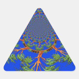 Adesivo Triangular Caleidoscópio Acacia Tree Art Impressão/Gráfico