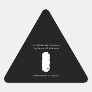 Adesivo Triangular Caminhos de Blaze Branco da Trilha Appalachiana Di