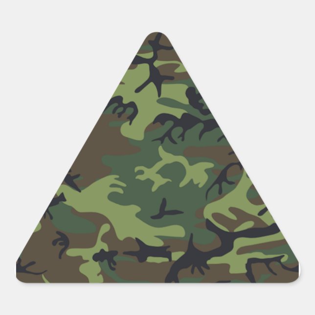 Adesivo Triangular Camuflagem Verde Militar (Frente)