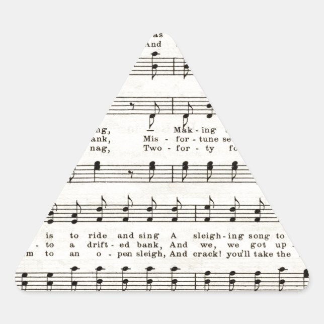 Adesivo Triangular Canetas de Natal: Sinos de Jingle (Frente)