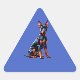 Adesivo Triangular Cão-Pinscher Alemão