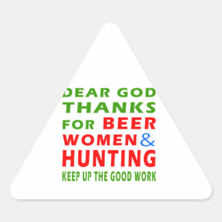 Adesivo Triangular Caros Obrigados De Deus Para As Mulheres De Cervej