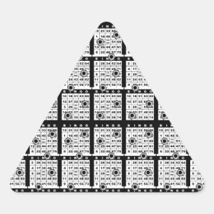 Adesivo Triangular Cartões Bingo Pretos
